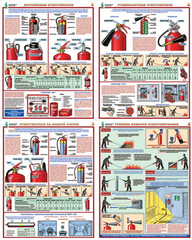 ПС33 Первичные средства пожаротушения  (ламинированная бумага, А2, 4 листа) - Плакаты - Пожарная безопасность - Магазин Охраны Труда fullBUILD